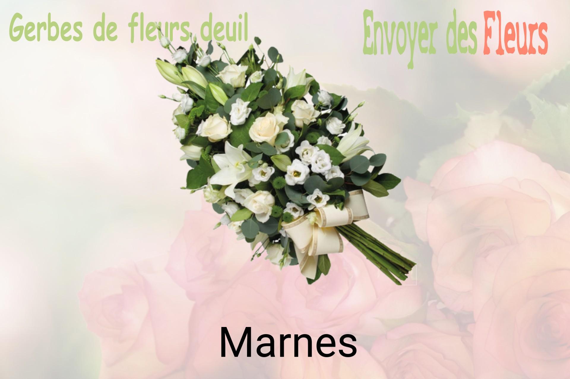 Gerbe de fleurs de deuil livrée à Marnes